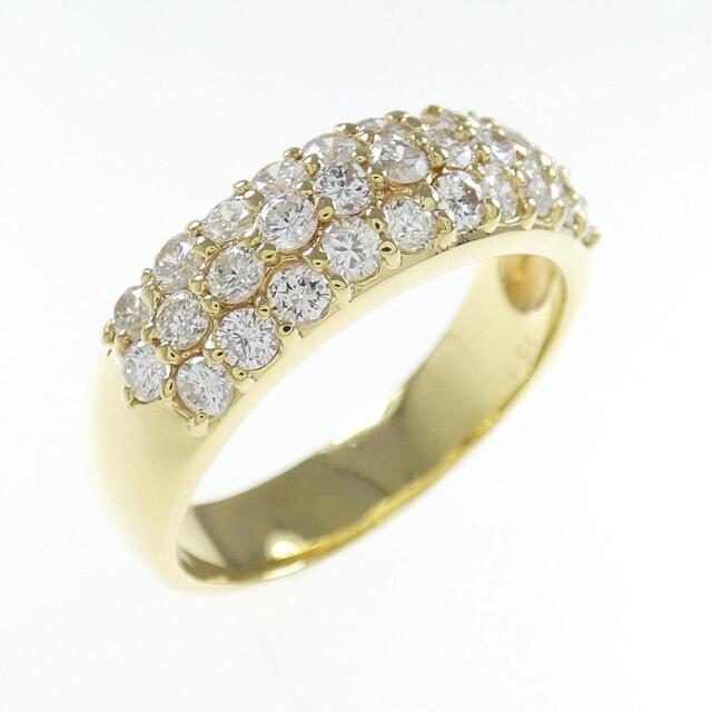 好きに K18YG パヴェ ダイヤモンド リング 1.50CT リング(指輪