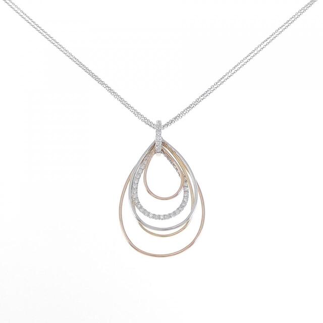 K18スリーカラー/PT ダイヤモンド ネックレス 0.55CT 国内外の人気集結