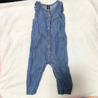 ベビーギャップ(babyGAP)のGAP デニム 80cm 12〜18ヶ月 オーバーオール ズボン ロンパース(パンツ)