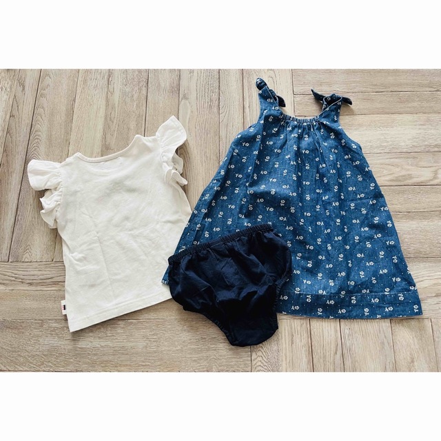 babyGAP(ベビーギャップ)のベビーギャップ  べべ　ワンピース　Tシャツ キッズ/ベビー/マタニティのキッズ服女の子用(90cm~)(ワンピース)の商品写真