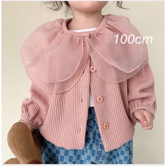 韓国子ども服　カーディガン　100cm キッズ/ベビー/マタニティのキッズ服女の子用(90cm~)(Tシャツ/カットソー)の商品写真