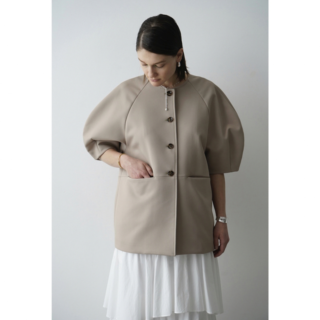 CLANE HALF SLEEVE COCOON JACKET