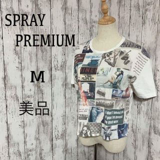 スプレイ(SpRay)の美品‼︎【スプレイプレミアム】コットン　半袖　プリントTシャツ(Tシャツ(半袖/袖なし))