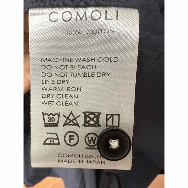 COMOLI コモリ バンドカラーシャツ（navy）Size2 5