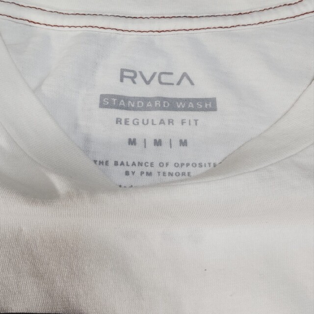 RVCA(ルーカ)の新品　ルーカ　RVCA 半袖　ホワイト　Tシャツ　Mサイズ メンズのトップス(Tシャツ/カットソー(半袖/袖なし))の商品写真