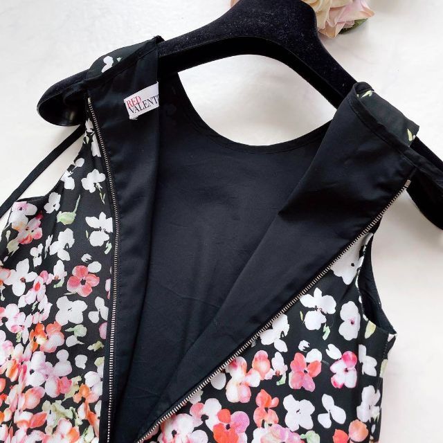 RED VALENTINO - 【RED VALENTINO】花柄ワンピース Aライン RED VALENTINO - 【RED VALENTINO】花柄ワンピース Aライン