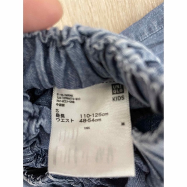 ユニクロキッズ S 110 デニムキュロットパンツ