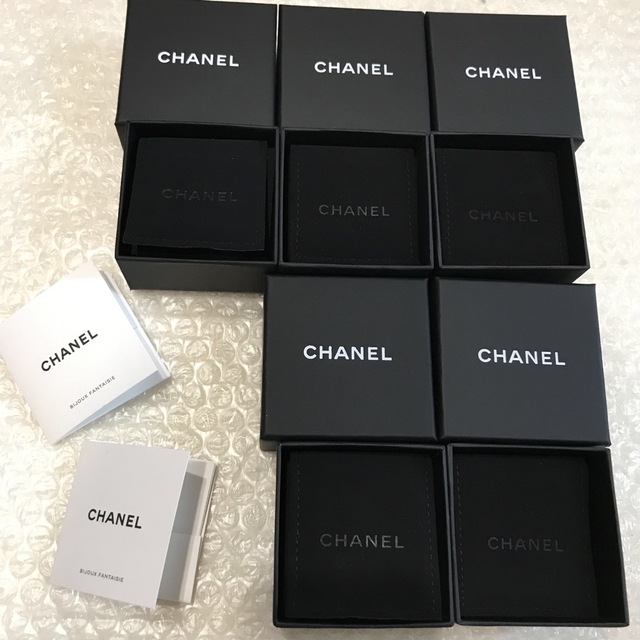 ショップ袋シャネル　ピアス　空箱　5箱　CHANEL アクセサリー　デニム