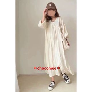 chocomee - vネックボリュームワンピ°・*:.。.☆