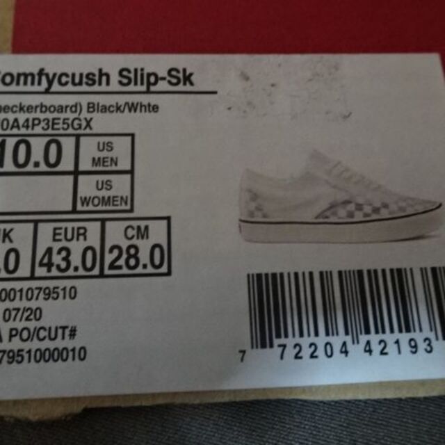 VANS(ヴァンズ)のスケルトンカバー VANS COMFYCUSH SLIP-SKOOL 28.0㌢ メンズの靴/シューズ(スニーカー)の商品写真
