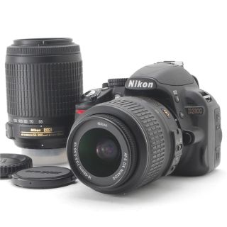 傷極小、ダブルレンズキットの大満足の一品❤️Nikon D3100-