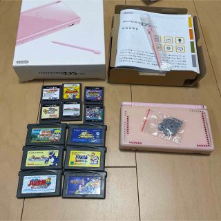 ニンテンドーDS(ニンテンドーDS)のNintendo DS ニンテンド-DS LITE ノーブルピンクとソフト12本(携帯用ゲーム機本体)