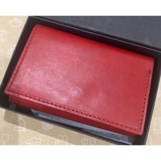 m+ - 財布 ストラッチョ スペリオーレ レッド ◇ エムピウ m+ 【送料
