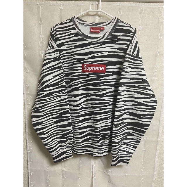 Supreme Box Logo Crewneck Zebra