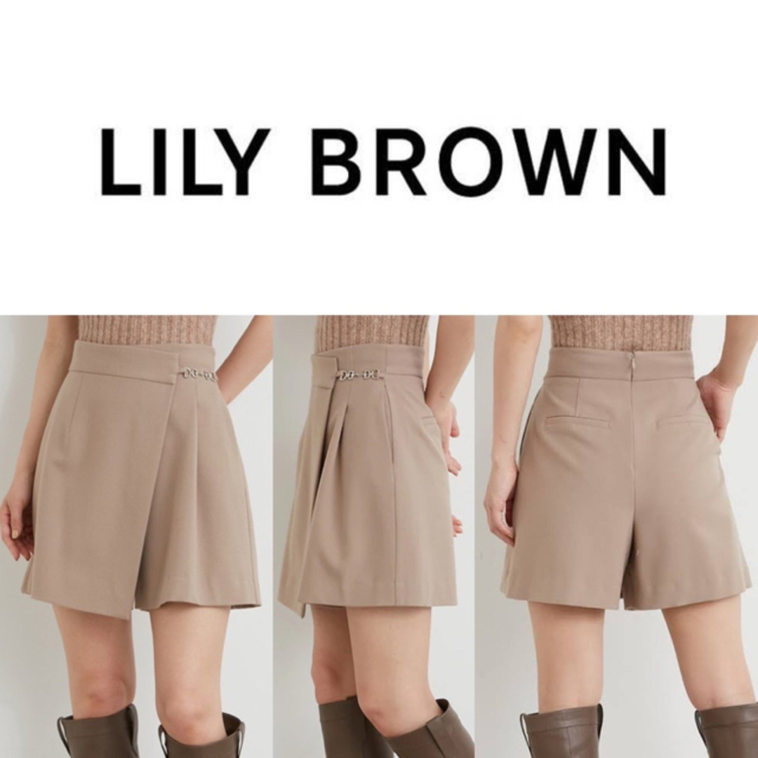 Lily Brown(リリーブラウン)の【LILYBROWN】定価¥10,780♡ ビット付ラップデザインショートパンツ レディースのパンツ(ショートパンツ)の商品写真