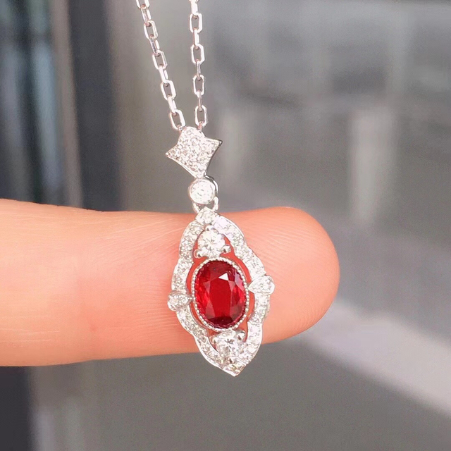 ⭐天然 ルビー  ダイヤ  ペンダントトップ k18 0.52ct