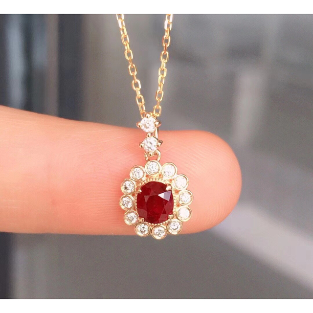 ⭐天然 ルビー  ダイヤ  ペンダントトップ k18 0.56ct