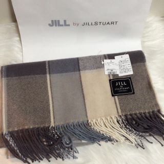 ジルバイジルスチュアート(JILL by JILLSTUART)の💖確実正規品 ジルバイ チェックストール マフラー ブルー系 今期完売レア(ストール/パシュミナ)