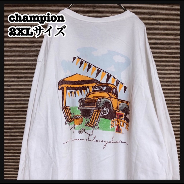 Champion(チャンピオン)の【チャンピオン】ロンT 長袖Tシャツ　トラック　キャンプ　バーベキュー　37 メンズのトップス(Tシャツ/カットソー(七分/長袖))の商品写真