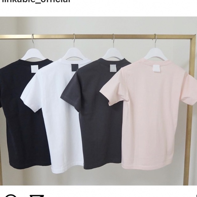【試着のみ】LINKABLE デザインタグTシャツ　リンカブル