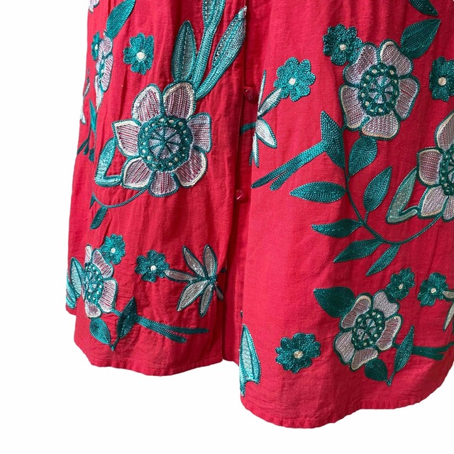 GRACE CONTINENTAL - 【GRACE CONTINENTAL】フラワー刺繍 ロングフレア