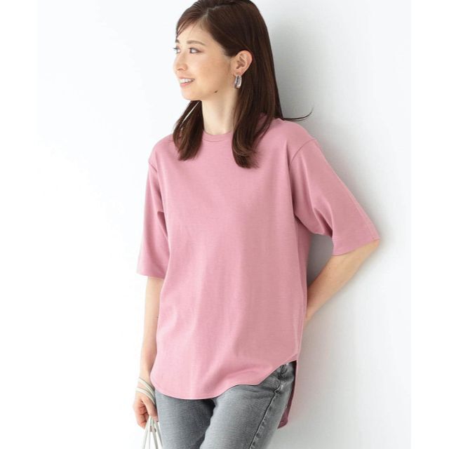 Demi-Luxe BEAMS(デミルクスビームス)の☆未着用☆Demi-Luxe BEAMS●スムースハーフスリーブTシャツPINK レディースのトップス(Tシャツ(半袖/袖なし))の商品写真