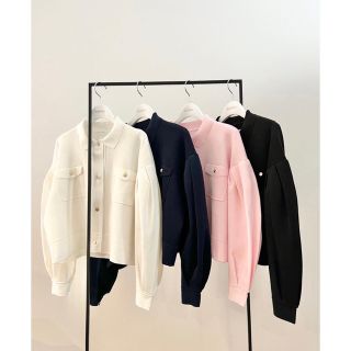 ドゥロワー(Drawer)のrosy monster volume sleeve Knit jacket(カーディガン)