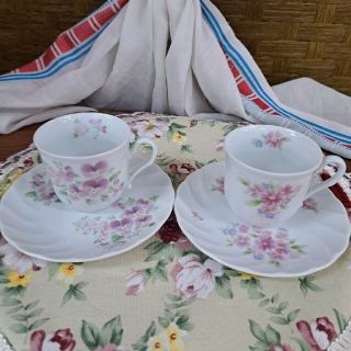 Noritake ノリタケ　カップ&ソーサー２客セット(グラス/カップ)