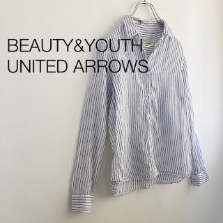 ビューティアンドユースユナイテッドアローズ(BEAUTY&YOUTH UNITED ARROWS)の★ビューティーアンドユース★リネンストライプシャツ S(シャツ/ブラウス(長袖/七分))