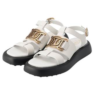 トッズ(TOD'S)のトッズ TOD'S サンダル ケイト メタルチェーン ストラップ ロゴ レディース 靴 シューズ ホワイト XXW11K0GQ80 MID B001(サンダル)