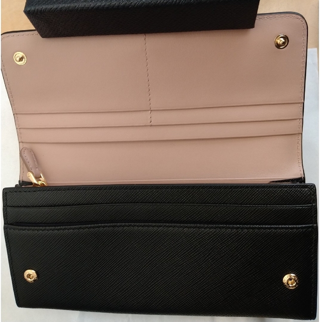 PRADA(プラダ)のPRADA 長財布 バイカラーリボン NERO+CIPRIA 1MH132 プラ レディースのファッション小物(財布)の商品写真