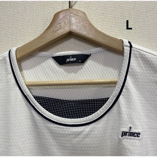 プリンス(Prince)のプリンス　テニスウェアゲームシャツ  紺/白　L(ウェア)