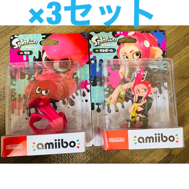 Nintendo Switch(ニンテンドースイッチ)のスプラトゥーン amiibo タコ　タコガール　×3セット　新品未開封　 エンタメ/ホビーのフィギュア(ゲームキャラクター)の商品写真