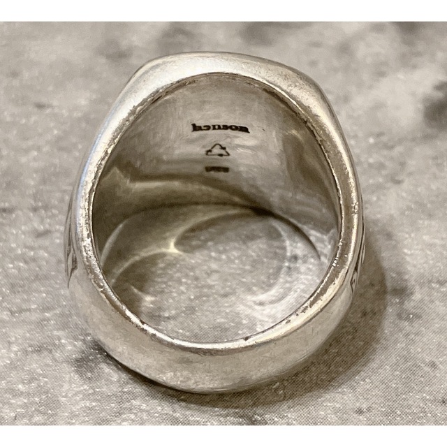 希少 henson ENGRAVED OVAL SIGNET RING 16号 世界的に 21315円引き