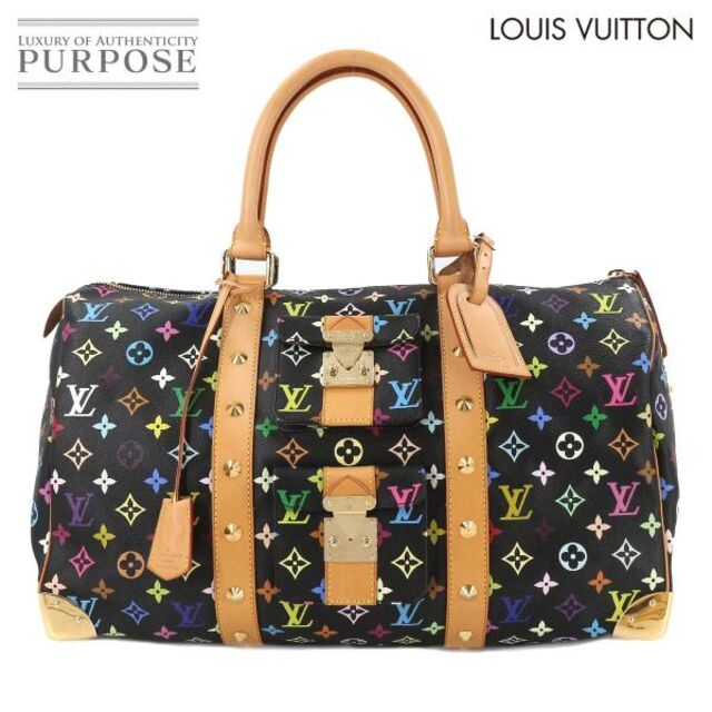 LOUIS VUITTON(ルイヴィトン)の新品同様 ルイ ヴィトン LOUIS VUITTON モノグラム マルチカラー キーポル 45 ボストン バッグ ノワール M92640 VLP 90119297 レディースのバッグ(ハンドバッグ)の商品写真