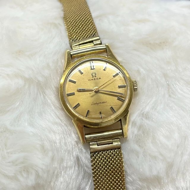 大幅値下げ㊲オメガ　K18　Ladymatic　ゴールド　レディース　腕時計
