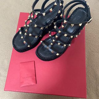 valentino ウェッジサンダル　黒　35