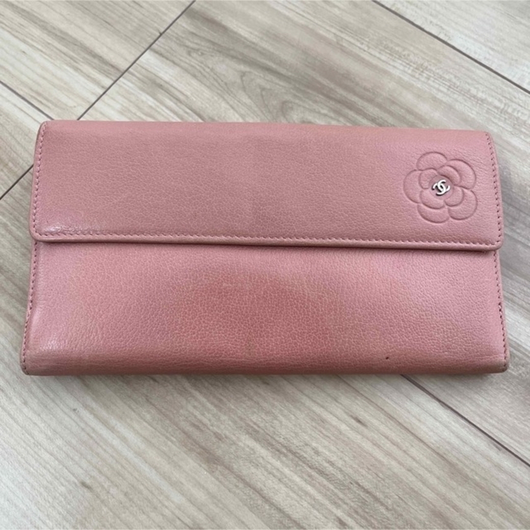 CHANEL シャネル　財布　カメリア　ピンク