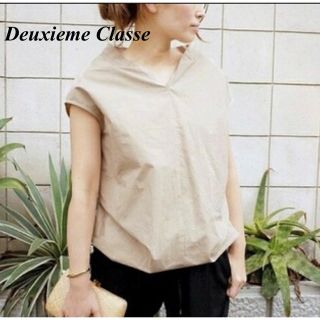 ドゥーズィエムクラス(DEUXIEME CLASSE)の【Deuxieme Classe】ドゥーズィエムクラス　コットンリネン　半袖(シャツ/ブラウス(半袖/袖なし))