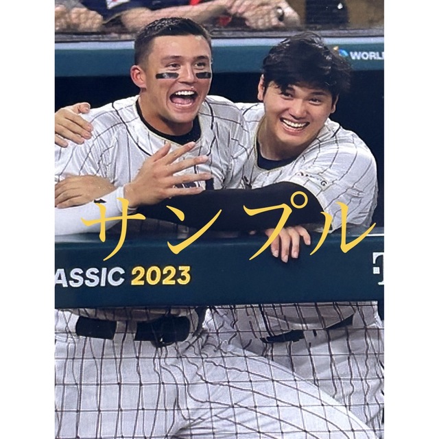 MLB - 大谷翔平 WBC大谷選手とヌートバー選手 フレームカラー銀色A4