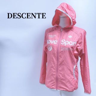 DESCENTE - デサントDESCENTEトレーニングジップパーカーレディースピンクフードロゴ