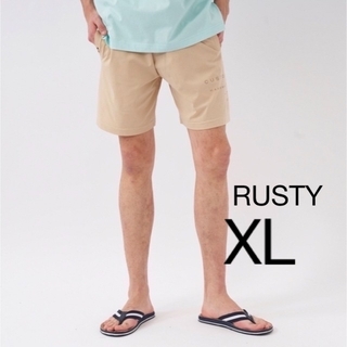 RUSTY - ラスティ　メンズ　 XLサイズ　ベージュ　ハーフパンツ