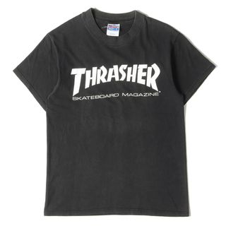 スラッシャー(THRASHER)のTHRASHER スラッシャー Tシャツ ブランドロゴ クルーネックTシャツ Hanesボディ 90s ブラック 黒 S トップス スケート ブランド マガジン ヘインズ 古着 【メンズ】【中古】(Tシャツ/カットソー(半袖/袖なし))