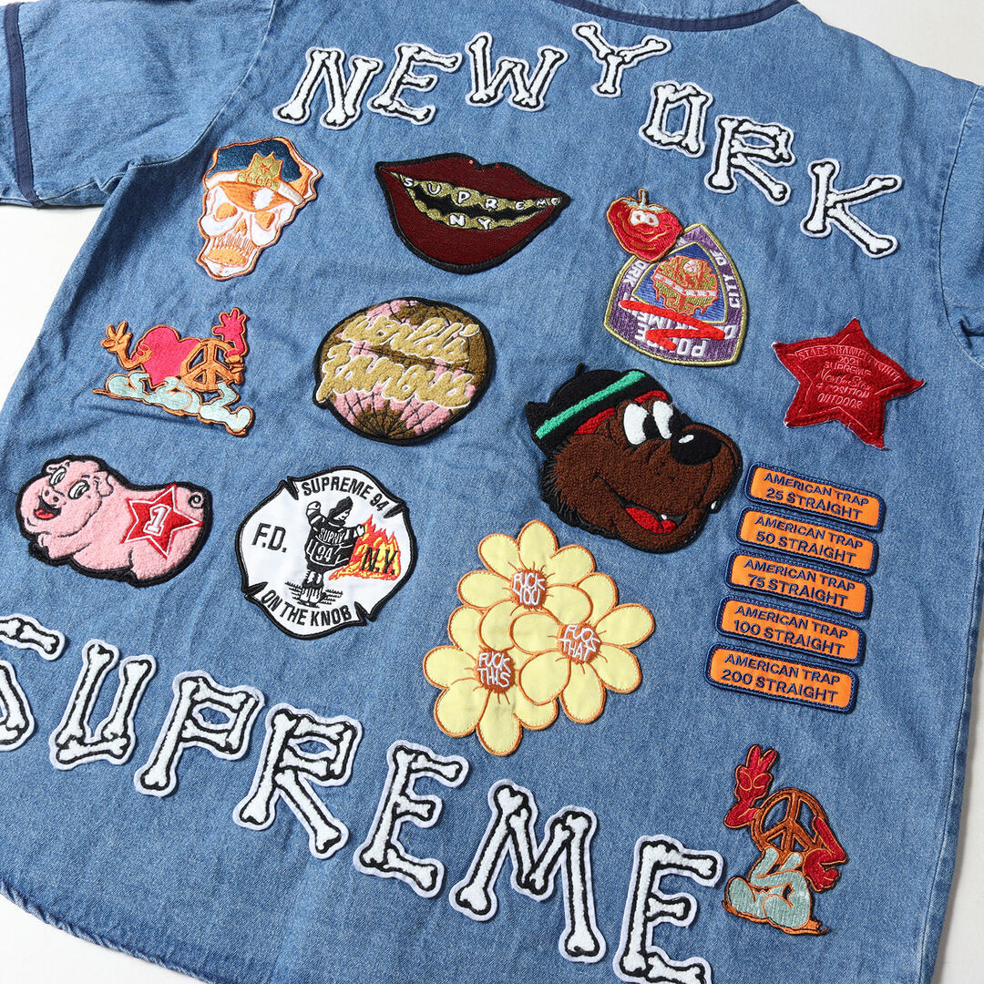 Supreme - Supreme シュプリーム シャツ マルチワッペン デニム ベース ...