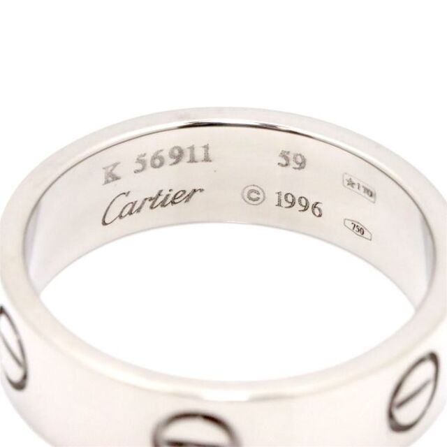カルティエ Cartier ラブ #59 リング K18 WG ホワイトゴールド 750 
