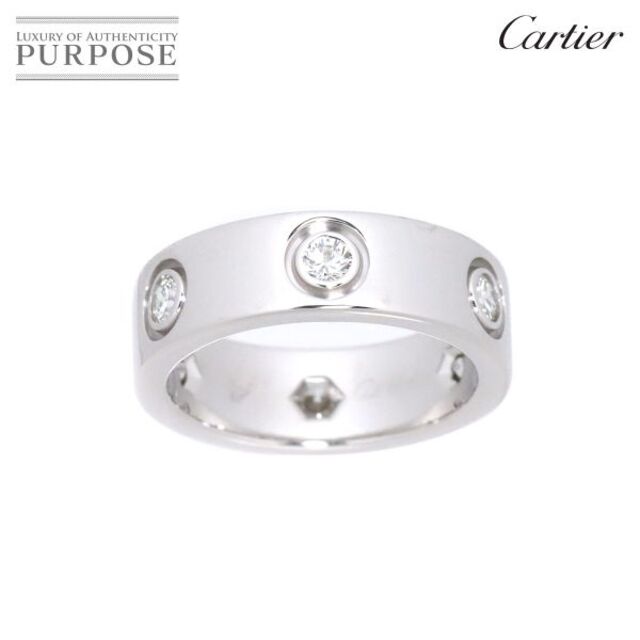 Cartier - カルティエ Cartier ラブ #47 リング フル ダイヤ K18 WG ホワイトゴールド 750 指輪【証明書付き】VLP 90185948