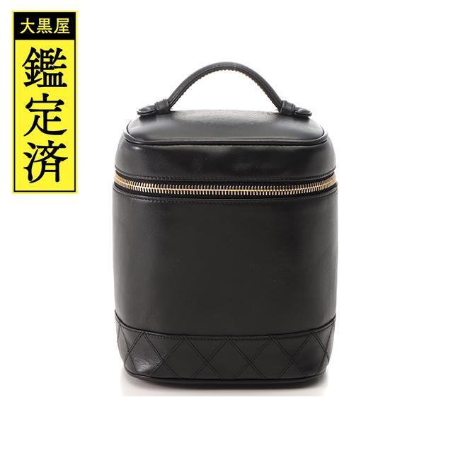 CHANEL ビコローレ 縦型バニティ ラムスキン ブラック 【431】 専門