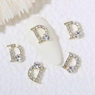 Dior 2p ネイルパーツ ゴールド 韓国 デコ kpop アイドル(デコパーツ)