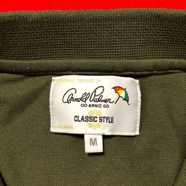 Arnold Palmer(アーノルドパーマー)のアーノルドパーマーGO ARNIE GOクラシックスタイルポロシャツ深緑Mサイズ メンズのトップス(ポロシャツ)の商品写真