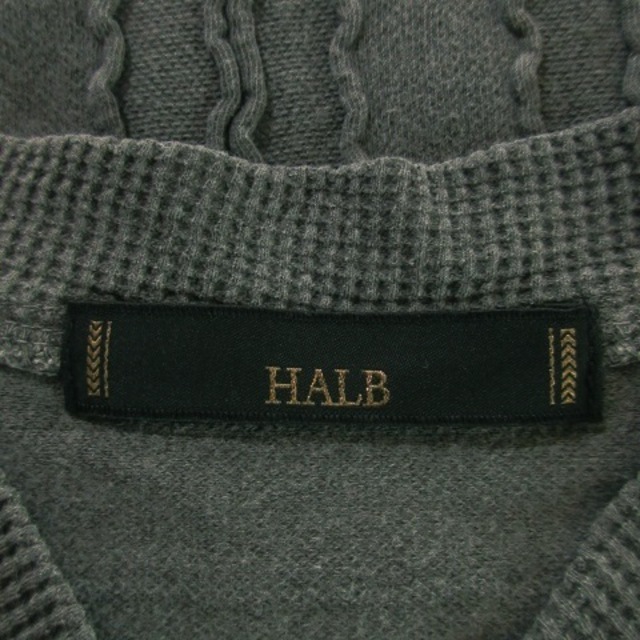 Halb(ハルプ)のハルプ カットソー Vネック ヘンリーネック 七分袖 ロールアップ L グレー メンズのトップス(その他)の商品写真